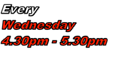 Every
Wednesday
4.30pm - 5.30pm
