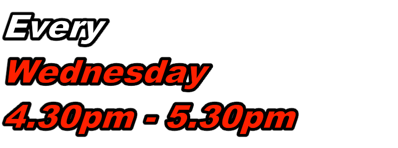 Every
Wednesday
4.30pm - 5.30pm
